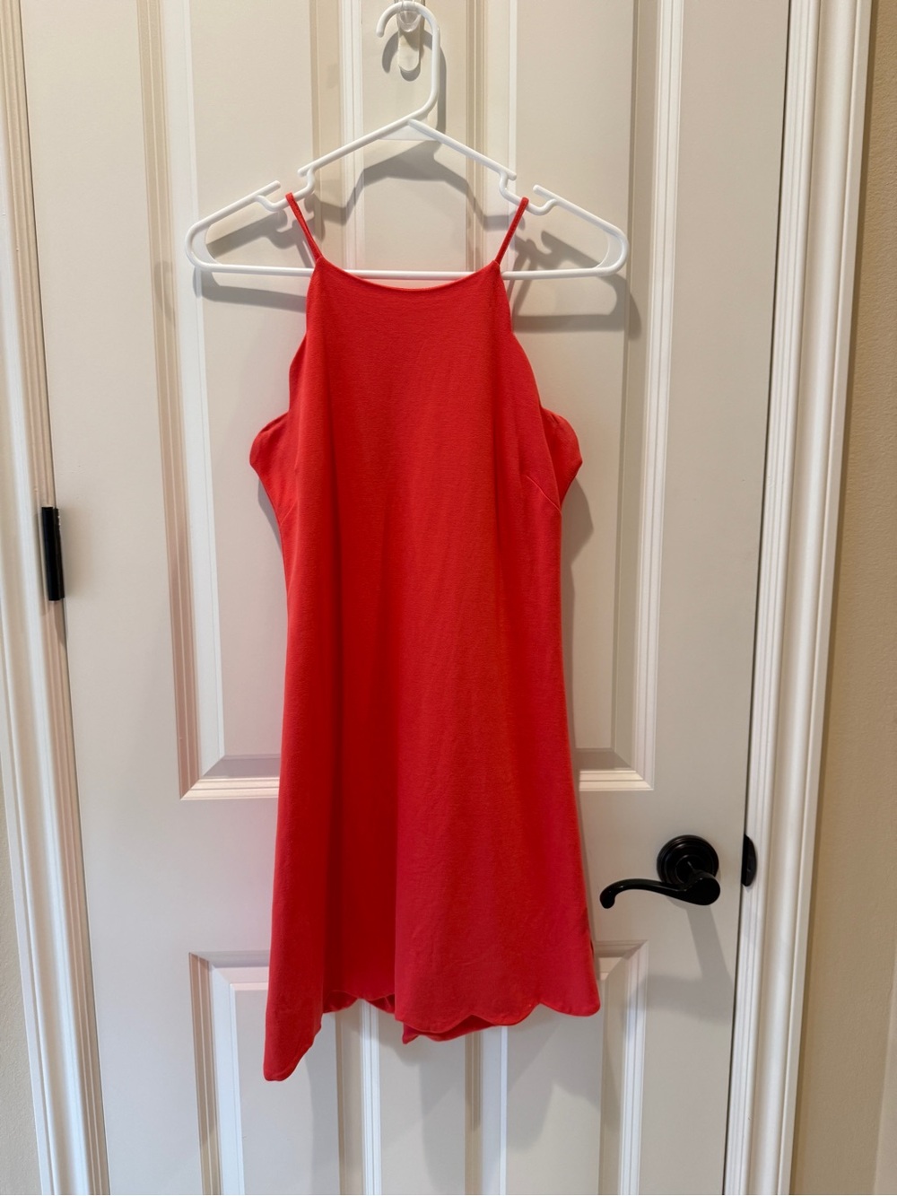 love...ady Coral Spaghetti Strap Dress